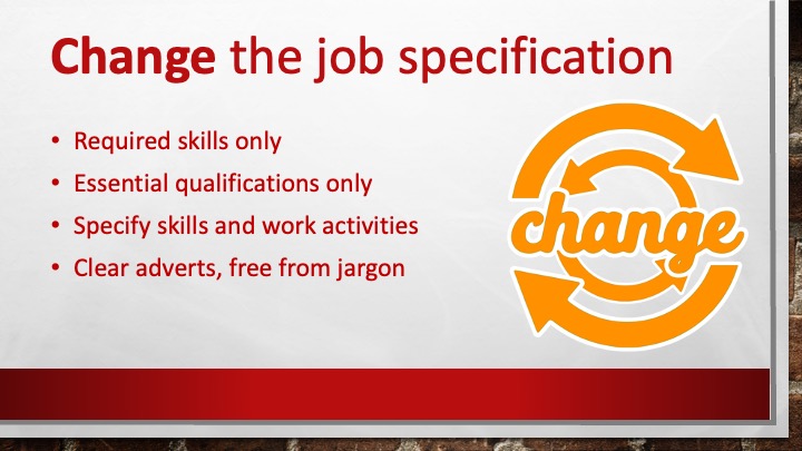 Neuro-inclusive recruitment: Change job spec