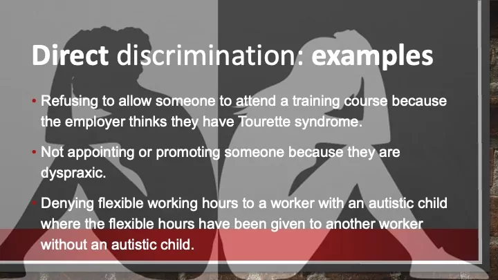 Direct discrimination: examples