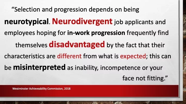 Neuro-inclusive recruitment: job progression