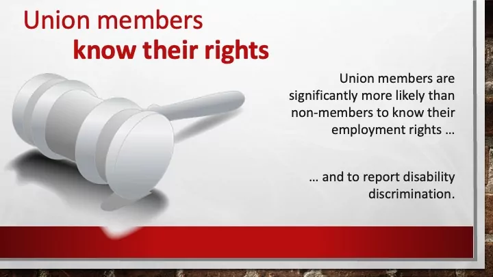 Union members kknow their rights